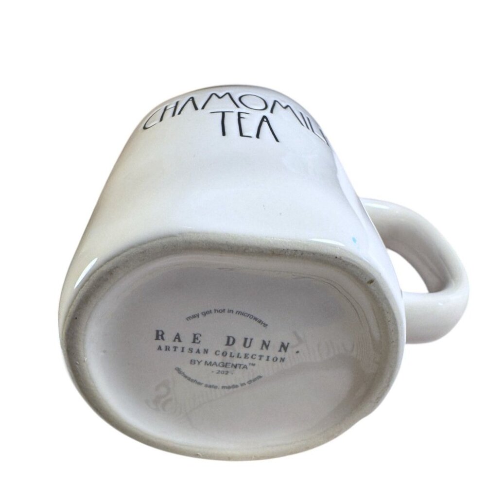 Rae Dunn White Yellow Chamomile Tea Mug 16 Oz Artisan Collection By Magenta - Picture 3 of 8